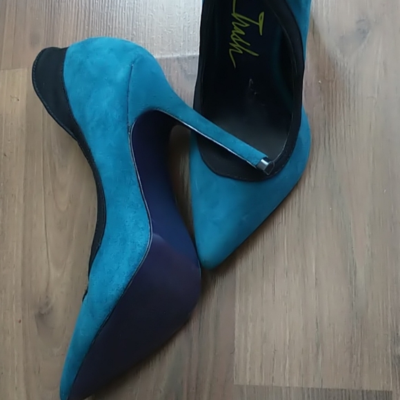London Trash stiletto, size 7, Dark turquoise - Picture 4 of 4